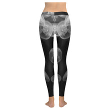 Load image into Gallery viewer, Jellyfish Black and White Low Rise Leggings (Invisible Stitch) (Model L05)