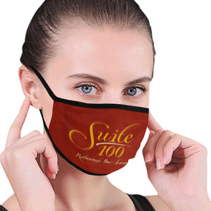 suite 100 burgundy Mouth Mask