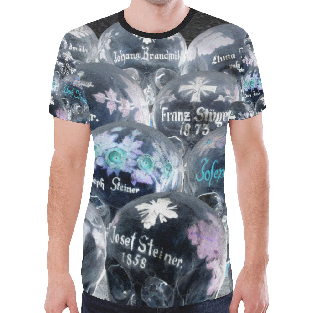 Painted Skulls Negative New All Over Print T-shirt for Men (Model T45)