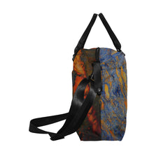 Load image into Gallery viewer, Marbled Abstract Orange Large Capacity Duffle Bag (Model 1715)