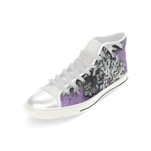 Moss Purple Men’s Classic High Top Canvas Shoes (Model 017)