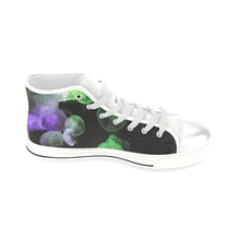 Load image into Gallery viewer, Jellyfish Green and Purple Men’s Classic High Top Canvas Shoes (Model 017)