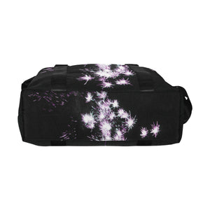 Fireworks Flowers Purple Large Capacity Duffle Bag (Model 1715)