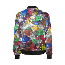 Load image into Gallery viewer, Oil Paints Mosaic All Over Print Bomber Jacket for Women (Model H36)