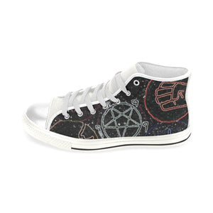 Dante's Inferno Glowing Men’s Classic High Top Canvas Shoes (Model 017)