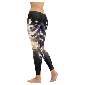 Fireworks Star Mosaic Low Rise Leggings (Invisible Stitch) (Model L05)