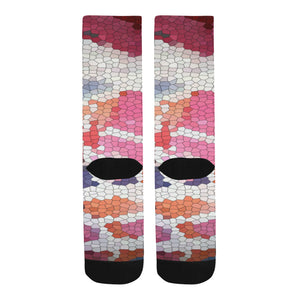 Abstract Circles Mosaic Trouser Socks (For Men)