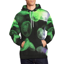 Load image into Gallery viewer, Jellyfish Green and Purple All Over Print Hoodie for Men/Large Size (USA Size) (Model H13)