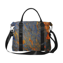 Load image into Gallery viewer, Marbled Abstract Orange Large Capacity Duffle Bag (Model 1715)