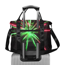 Load image into Gallery viewer, Fireworks Star Green Large Capacity Duffle Bag (Model 1715)