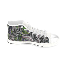 Load image into Gallery viewer, Complex Graffiti Glowing Men’s Classic High Top Canvas Shoes (Model 017)