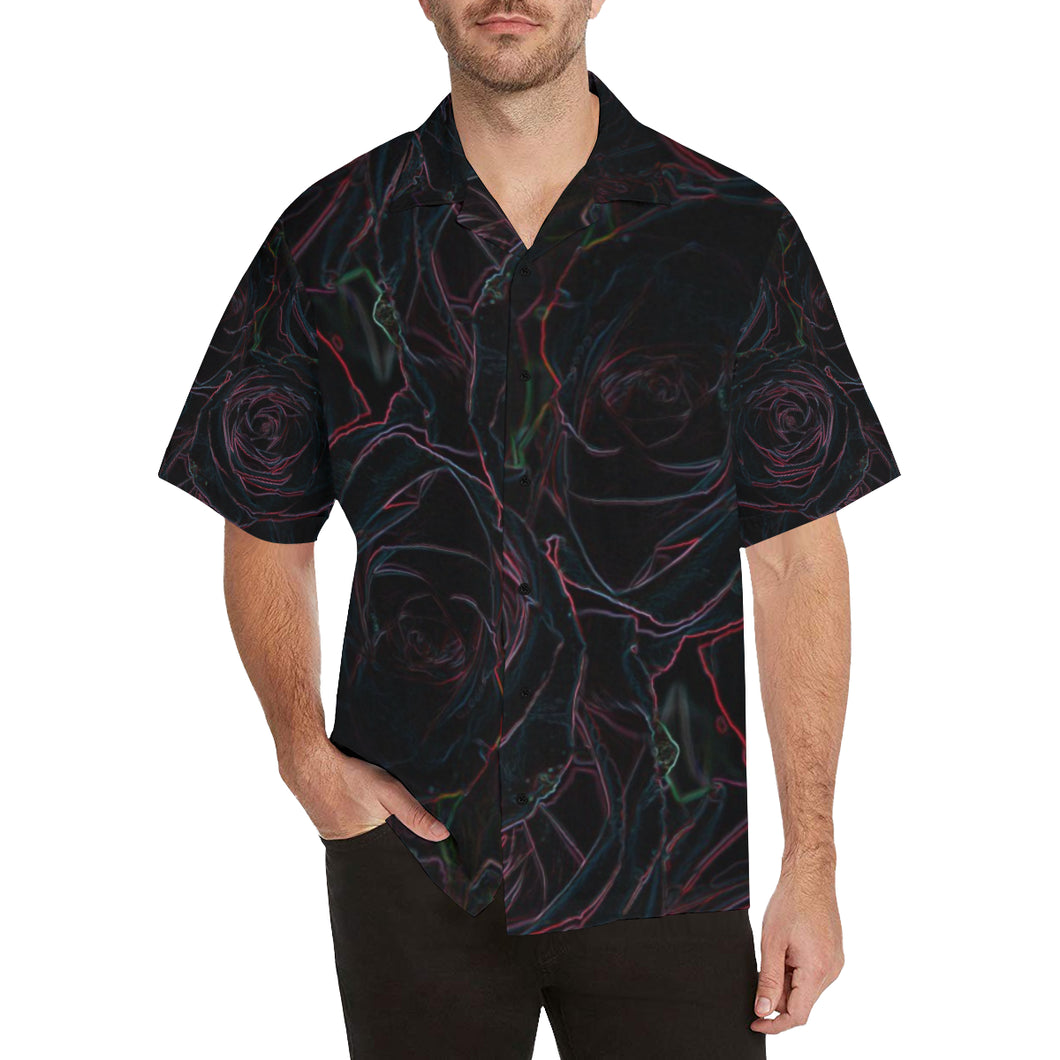 Rose Bouquet Flower Glowing Hawaiian Shirt (Model T58)