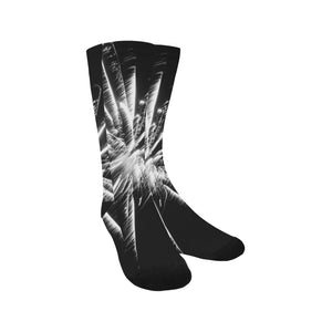 Fireworks Star Black and White Trouser Socks (For Men)