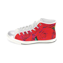 Load image into Gallery viewer, Rose Bouquet Flower Red Women&#39;s Classic High Top Canvas Shoes (Model 017)