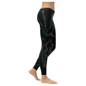 Fireworks Burst Glowing Low Rise Leggings (Invisible Stitch) (Model L05)