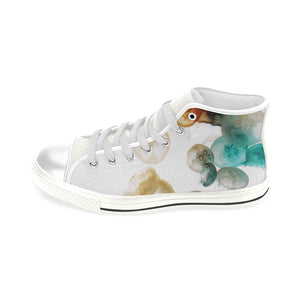 Jellyfish Negative Men’s Classic High Top Canvas Shoes (Model 017)