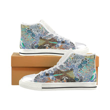 Load image into Gallery viewer, Pleasantly Paisley Negative Women&#39;s Classic High Top Canvas Shoes (Model 017)