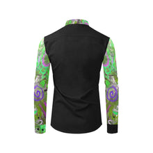 Load image into Gallery viewer, Graffiti Abstract Green Men&#39;s All Over Print Casual Dress Shirt (Model T61)