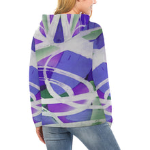 Load image into Gallery viewer, Abstract Circles Purple All Over Print Hoodie for Women (USA Size) (Model H13)