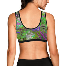 Load image into Gallery viewer, Graffiti Abstract Green Women&#39;s All Over Print Sports Bra (Model T52)