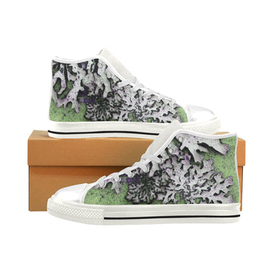 Moss Green Men’s Classic High Top Canvas Shoes (Model 017)