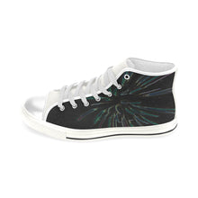 Load image into Gallery viewer, Fireworks Burst Glowing Men’s Classic High Top Canvas Shoes (Model 017)