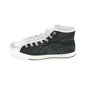 Fireworks Burst Glowing Men’s Classic High Top Canvas Shoes (Model 017)