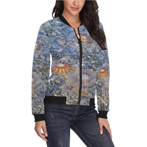 Jellyfish Blooms All Over Print Bomber Jacket for Women (Model H36)