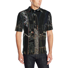 Load image into Gallery viewer, Surfboards Glowing Men&#39;s All Over Print Polo Shirt (Model T55)