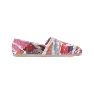 Abstract Circles Mosaic Unisex Classic Canvas Slip-On (Model 1206)