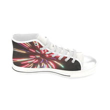 Load image into Gallery viewer, Fireworks Burst Men’s Classic High Top Canvas Shoes (Model 017)