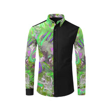 Load image into Gallery viewer, Graffiti Abstract Green Men&#39;s All Over Print Casual Dress Shirt (Model T61)