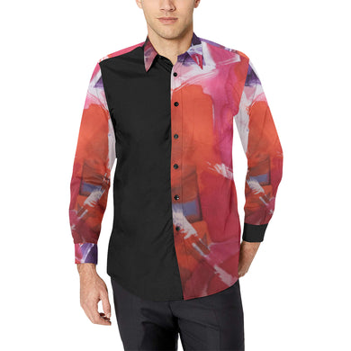 Abstract Circles Men's All Over Print Casual Dress Shirt (Model T61)