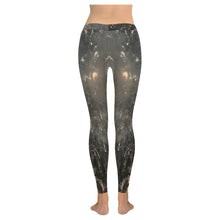 Load image into Gallery viewer, Fireworks Black Low Rise Leggings (Invisible Stitch) (Model L05)