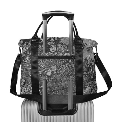 I Spy Paisley Black and White Large Capacity Duffle Bag (Model 1715)