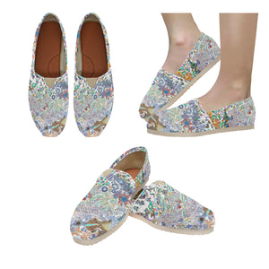 Perfectly Paisley Negative Unisex Classic Canvas Slip-On (Model 1206)