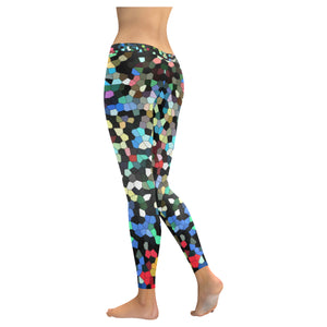 Holiday Paisley Mosaic Low Rise Leggings (Invisible Stitch) (Model L05)