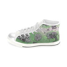 Load image into Gallery viewer, Patches of Moss Green Men’s Classic High Top Canvas Shoes (Model 017)