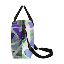 Load image into Gallery viewer, Abstract Circles Purple Large Capacity Duffle Bag (Model 1715)