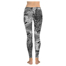 Load image into Gallery viewer, Pleasantly Paisley Black and White Low Rise Leggings (Invisible Stitch) (Model L05)