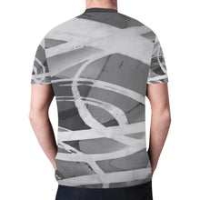 Load image into Gallery viewer, Abstract Circles Black and White New All Over Print T-shirt for Men (Model T45)