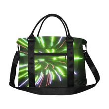 Load image into Gallery viewer, Fireworks Burst Green Large Capacity Duffle Bag (Model 1715)