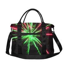 Load image into Gallery viewer, Fireworks Star Green Large Capacity Duffle Bag (Model 1715)