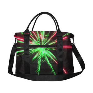 Fireworks Star Green Large Capacity Duffle Bag (Model 1715)