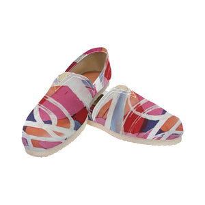 Abstract Circles Unisex Classic Canvas Slip-On (Model 1206)