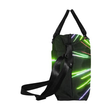 Load image into Gallery viewer, Fireworks Burst Green Large Capacity Duffle Bag (Model 1715)