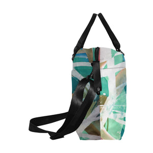 Abstract Circles Aqua Large Capacity Duffle Bag (Model 1715)