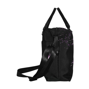 Fireworks Flowers Purple Large Capacity Duffle Bag (Model 1715)