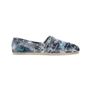 Painted Skulls Negative Unisex Classic Canvas Slip-On (Model 1206)