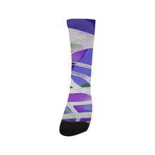 Load image into Gallery viewer, Abstract Circles Purple Trouser Socks (For Men)